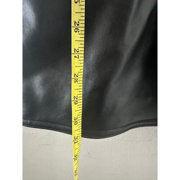 Collezioni Black Faux Leather Mid-Length Jacket NWT 2013-2014 Men’s M/L - Picture 3 of 16